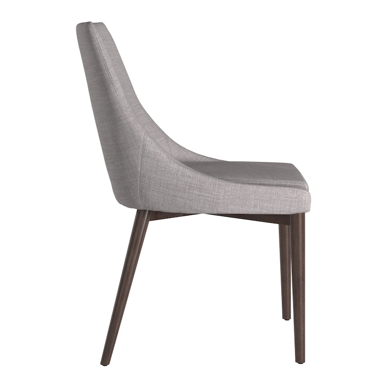Mid-Century Barrel-Back Dining Chairs Set of 2, Upholstered Seat, Solid Wood Legs, Modern Style