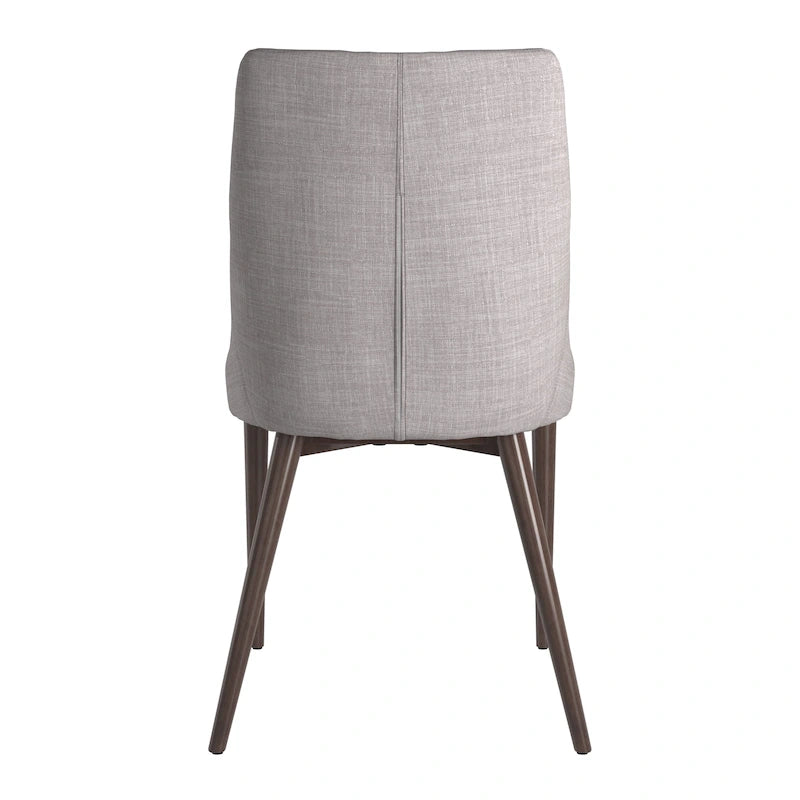 Mid-Century Barrel-Back Dining Chairs Set of 2, Upholstered Seat, Solid Wood Legs, Modern Style