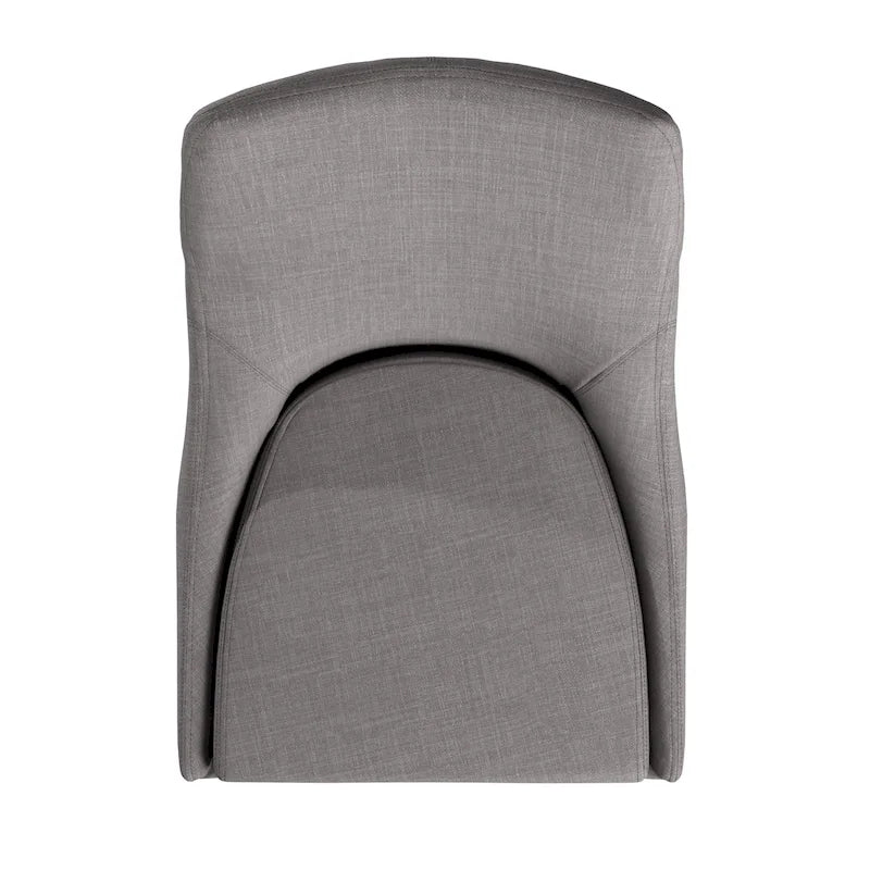 Mid-Century Barrel-Back Dining Chairs Set of 2, Upholstered Seat, Solid Wood Legs, Modern Style