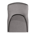 Mid-Century Barrel-Back Dining Chairs Set of 2, Upholstered Seat, Solid Wood Legs, Modern Style