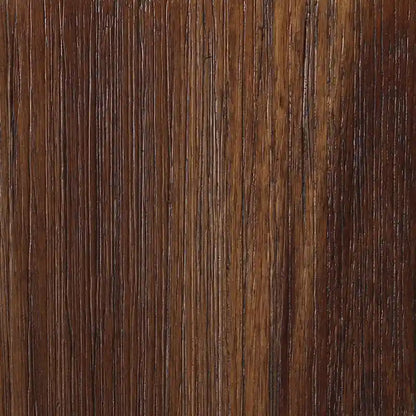 Mid-Century Dining Side Chair, Rubberwood, Faux Leather Padded Seat, Chestnut Wire-Brush Finish