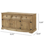 65 Wood Buffet Sideboard Farmhouse - Corona Collection
