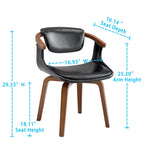 Modern Swivel Dining Chair, Upholstered Seat, 360-Degree Rotation, Metal Base, Mid-Century Style