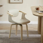 Modern Swivel Dining Chair, Upholstered Seat, 360-Degree Rotation, Metal Base, Mid-Century Style