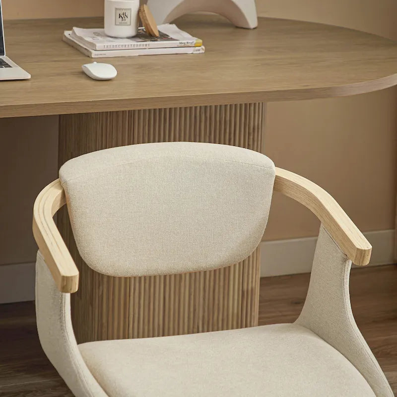 Modern Swivel Dining Chair, Upholstered Seat, 360-Degree Rotation, Metal Base, Mid-Century Style