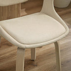 Modern Swivel Dining Chair, Upholstered Seat, 360-Degree Rotation, Metal Base, Mid-Century Style
