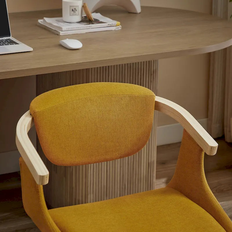 Modern Swivel Dining Chair, Upholstered Seat, 360-Degree Rotation, Metal Base, Mid-Century Style
