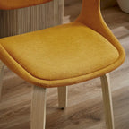 Modern Swivel Dining Chair, Upholstered Seat, 360-Degree Rotation, Metal Base, Mid-Century Style