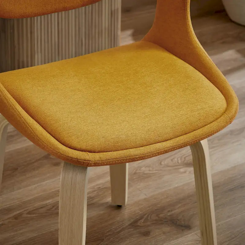 Modern Swivel Dining Chair, Upholstered Seat, 360-Degree Rotation, Metal Base, Mid-Century Style