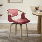 Modern Swivel Dining Chair, Upholstered Seat, 360-Degree Rotation, Metal Base, Mid-Century Style
