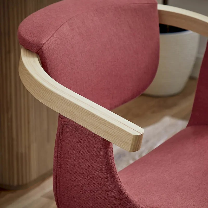 Modern Swivel Dining Chair, Upholstered Seat, 360-Degree Rotation, Metal Base, Mid-Century Style