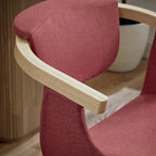 Modern Swivel Dining Chair, Upholstered Seat, 360-Degree Rotation, Metal Base, Mid-Century Style