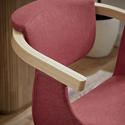 Modern Swivel Dining Chair, Upholstered Seat, 360-Degree Rotation, Mid-Century Style