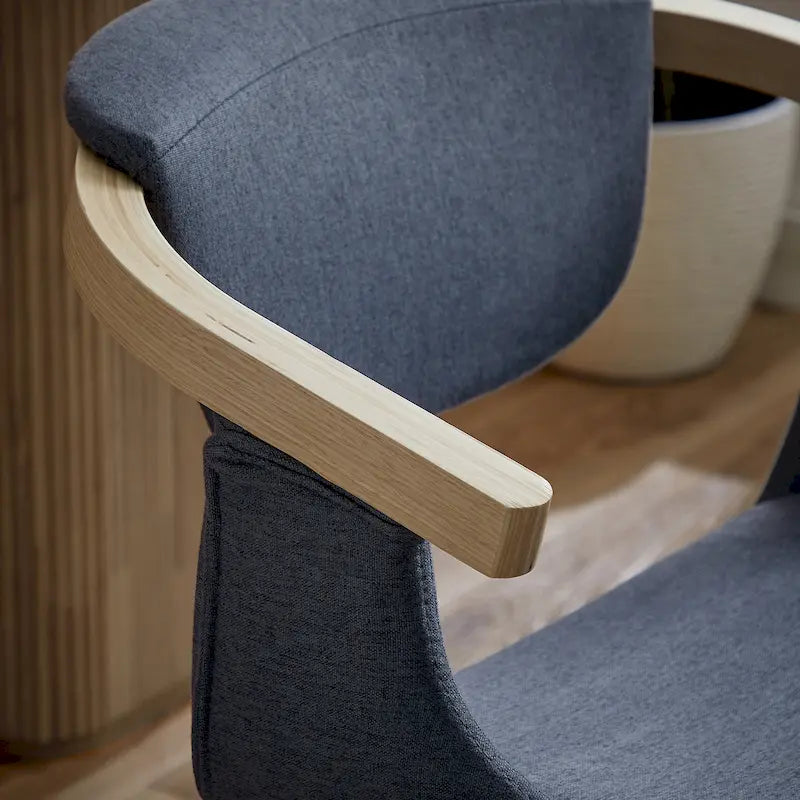 Modern Swivel Dining Chair, Upholstered Seat, 360-Degree Rotation, Metal Base, Mid-Century Style