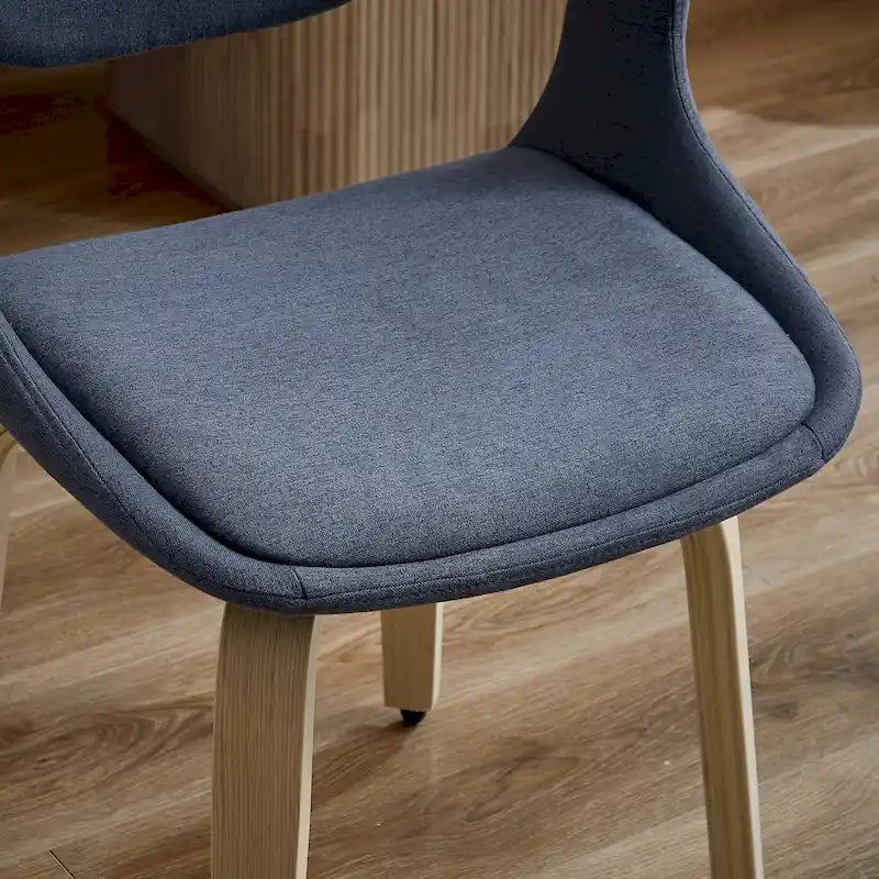 Modern Swivel Dining Chair, Upholstered Seat, 360-Degree Rotation, Metal Base, Mid-Century Style