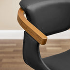 Modern Swivel Dining Chair, Upholstered Seat, 360-Degree Rotation, Metal Base, Mid-Century Style