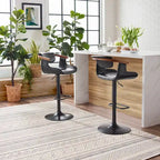 Modern Swivel Dining Chair, Upholstered Seat, 360-Degree Rotation, Metal Base, Mid-Century Style