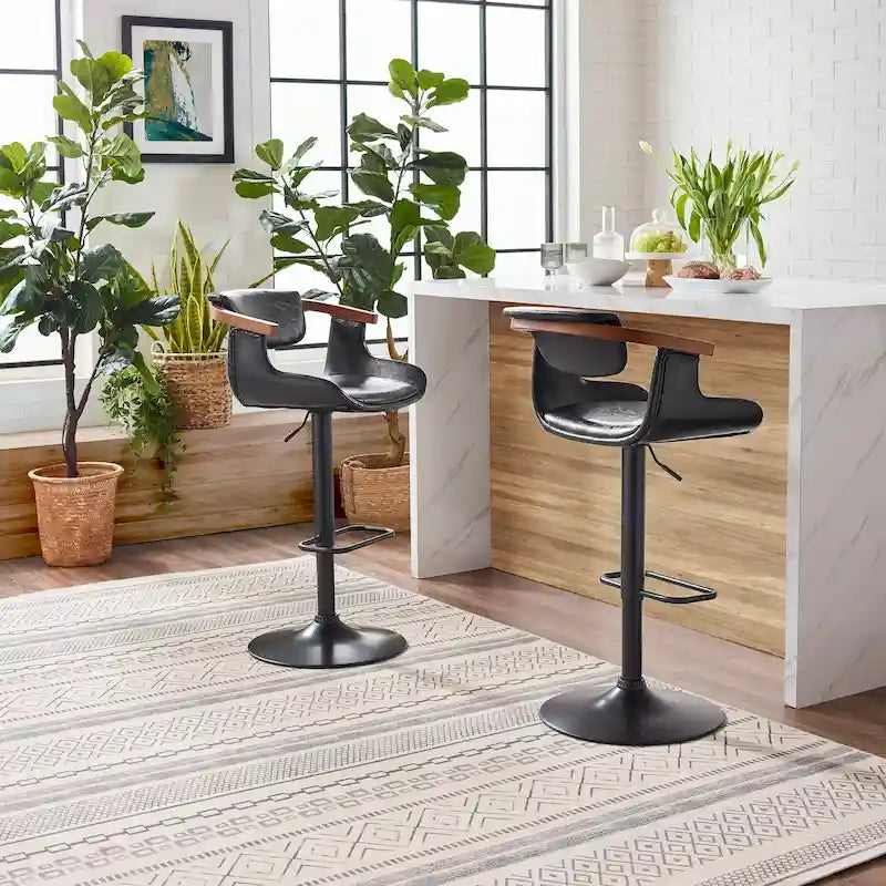 Modern Swivel Dining Chair, Upholstered Seat, 360-Degree Rotation, Metal Base, Mid-Century Style