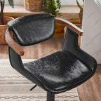 Modern Swivel Dining Chair, Upholstered Seat, 360-Degree Rotation, Metal Base, Mid-Century Style