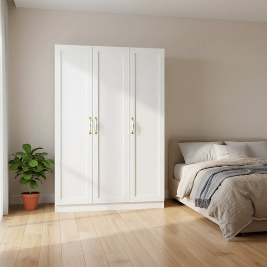Wardrobe Armoire Shelves Hanging Rod Doors Closet Storage Cabinet