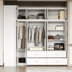 93.9H/74.2H Armoires Wardrobe Closet Cabinet Hanging Drawers Storage