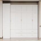 93.9H/74.2H Armoires Wardrobe Closet Cabinet Hanging Drawers Storage