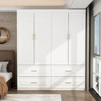 93.9H/74.2H Armoires Wardrobe Closet Cabinet Hanging Drawers Storage