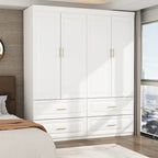 93.9H/74.2H Armoires Wardrobe Closet Cabinet Hanging Drawers Storage