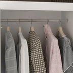 93.9H/74.2H Armoires Wardrobe Closet Cabinet Hanging Drawers Storage
