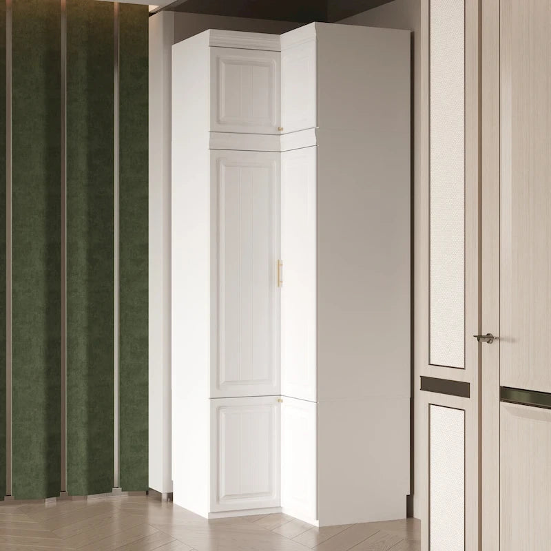 93.9H/74.2H Armoires Wardrobe Closet Cabinet Hanging Drawers Storage