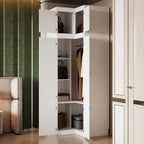 93.9H/74.2H Armoires Wardrobe Closet Cabinet Hanging Drawers Storage