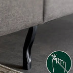 Dark Grey Button-Tufted Upholstered Platform Bed Frame, Cal King, No Box Spring Needed