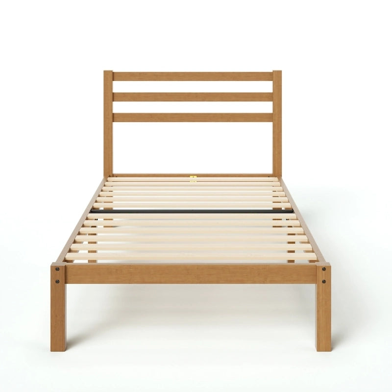 Bamboo Platform Bed Frame, Eco-Friendly Natural Material, No Box Spring Needed, Easy Assembly