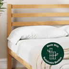 Bamboo Platform Bed Frame, Eco-Friendly Natural Material, No Box Spring Needed, Easy Assembly