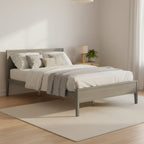 Plank and Beam Queen-Size Bed with Panel Headboard