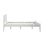 Plank and Beam Queen-Size Bed with Panel Headboard