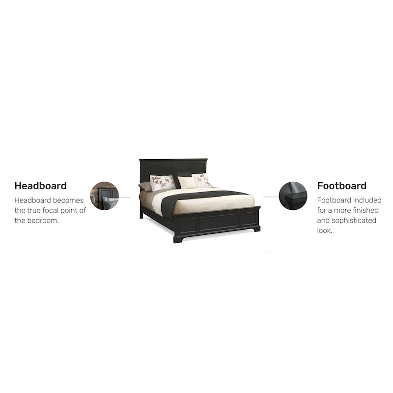 Homestyles Bedford Black Queen Bed