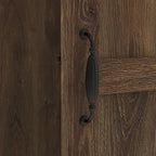 DH BASIC Rustic Distressed Walnut Double-doors Wardrobe Closet with 1-Drawer by Denhour