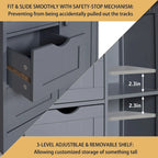 VEIKOUS Bathroom Floor Storage Cabinet with 4 Drawers