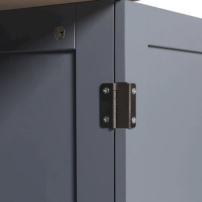 Bathroom Floor Storage Cabinet with 4 Drawers and Adjustable Shelf, Moisture-Resistant, MDF or Bamboo