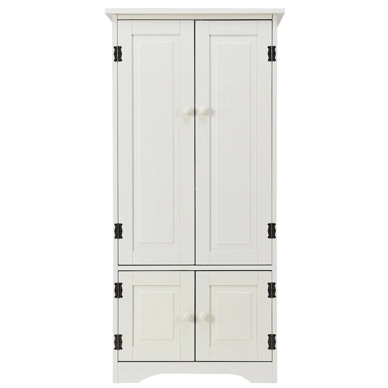 Storage Cabinet with Adjustable Shelves, Freestanding Bookcase with Doors, Living Room or Office