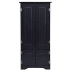 Storage Cabinet with Adjustable Shelves, Freestanding Bookcase with Doors, Living Room or Office
