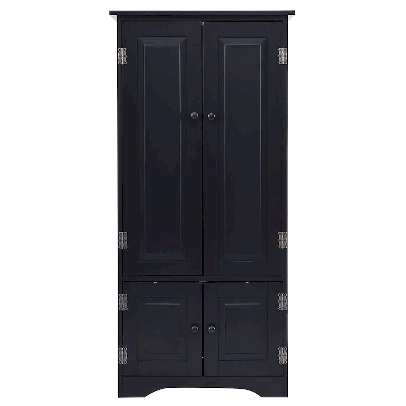 Storage Cabinet with Adjustable Shelves, Freestanding Bookcase with Doors, Living Room or Office