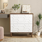 2-Drawer Lateral File Cabinet for A4/Letter/Legal Size, White & Grey Office Storage Cabinet Printer Stand