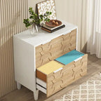 2-Drawer Lateral File Cabinet for A4/Letter/Legal Size, White & Grey Office Storage Cabinet Printer Stand