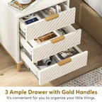 Night Stands with Drawers, Modern Light Wood Grain Nightstand for Bedrooms