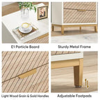 Night Stands with Drawers, Modern Light Wood Grain Nightstand for Bedrooms