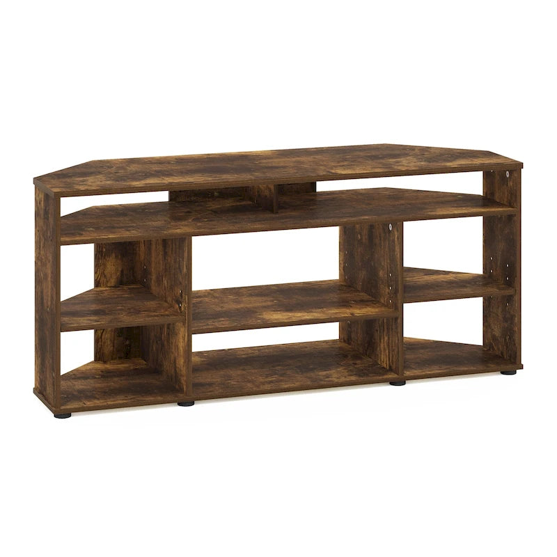 Furinno Jensen Corner TV Stand TV up to 55 Inches, Espresso
