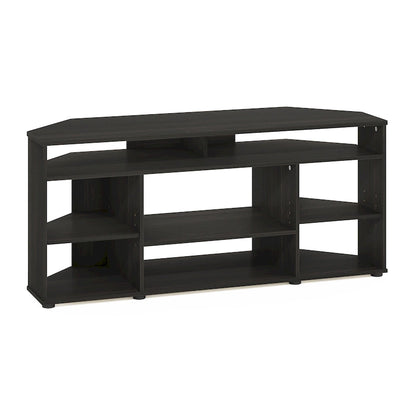 Corner TV Stand for TVs up to 55 Inches, Multi-Shelf Media Console, Space-Saving Design