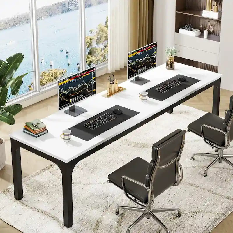 78.74 inch Extra Long 2 Person Double Computer Desk for Home Office